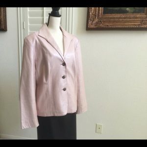 Pearl Pink Leather Jacket